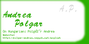 andrea polgar business card